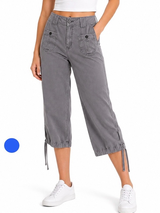 The North Face Pants - The North Face Active Series Gray Capri Pants Women’s Size 10 Cotton Drawstring